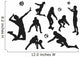 Volleyball Player Silhouette Wall Decal Sticker Set