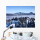 Snowy Pine-trees Mountain Chalet Wall Decal