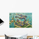 Traditional Chinese Blue Dragon Wall Decal