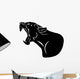 Snarling Black Panther with Wall Decal