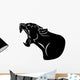 Snarling Black Panther with Wall Decal