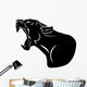 Snarling Black Panther with Wall Decal
