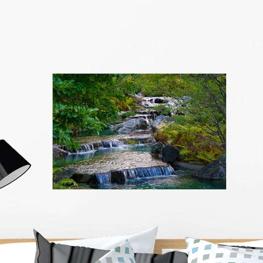 Waterfall Japanese Garden Montreal Wall Decal