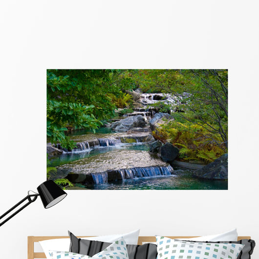 Waterfall Japanese Garden Montreal Wall Decal