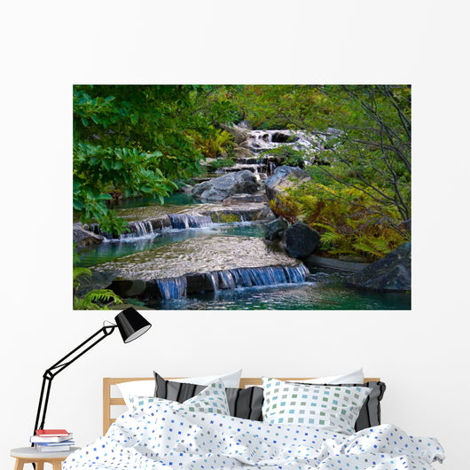 Waterfall Japanese Garden Montreal Wall Decal