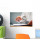 Businessman with Magnifying Glass Wall Decal