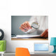 Businessman with Magnifying Glass Wall Decal