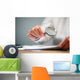 Businessman with Magnifying Glass Wall Decal
