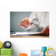 Businessman with Magnifying Glass Wall Decal
