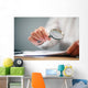 Businessman with Magnifying Glass Wall Decal