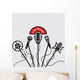 Design with Five Microphone Wall Decal