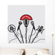 Design with Five Microphone Wall Decal