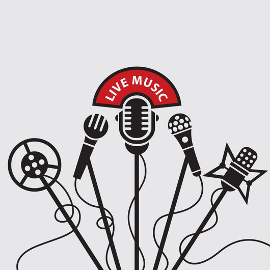 Design with Five Microphone Wall Decal
