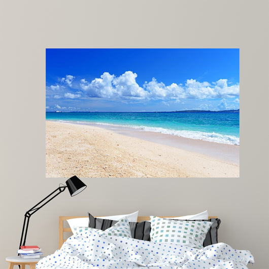 美しい沖縄のビーチと夏空 Wall Mural