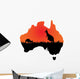 Australian Map with Kangaroo Wall Decal
