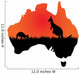 Australian Map with Kangaroo Wall Decal