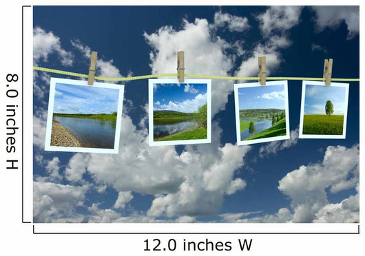 Landscape Photographs Hanging Clothesline Wall Decal