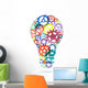 Abstract Lightbulb from Gears Wall Decal