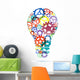 Abstract Lightbulb from Gears Wall Decal