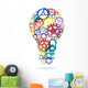 Abstract Lightbulb from Gears Wall Decal