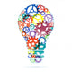 Abstract Lightbulb from Gears Wall Decal