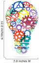 Abstract Lightbulb from Gears Wall Decal