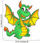Cute Green Dragon Wall Decal