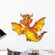 Cute Red Dragon Wall Decal