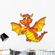 Cute Red Dragon Wall Decal