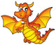 Cute Red Dragon Wall Decal