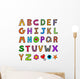 Alphabet Text Doodle Wall Decal Sticker Set