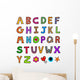Alphabet Text Doodle Wall Decal Sticker Set