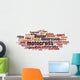 Motocross Word Cloud Wall Decal