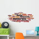 Motocross Word Cloud Wall Decal