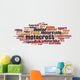 Motocross Word Cloud Wall Decal