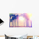 Vintage Ocean Palm Trees Wall Decal