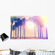 Vintage Ocean Palm Trees Wall Decal