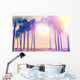 Vintage Ocean Palm Trees Wall Decal