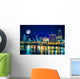 Portland Skyline with Moon Wall Decal