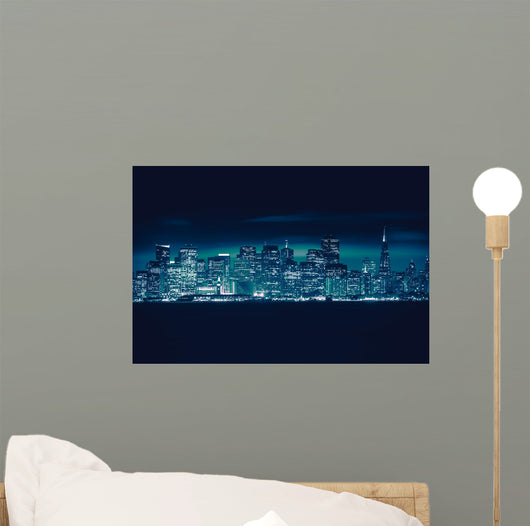San Francisco Blue Skyline Wall Decal