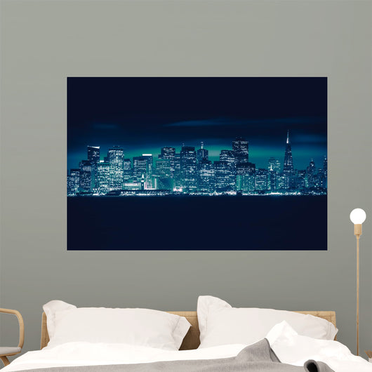 San Francisco Blue Skyline Wall Decal