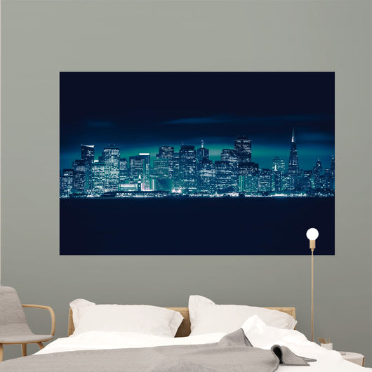 San Francisco Blue Skyline Wall Decal