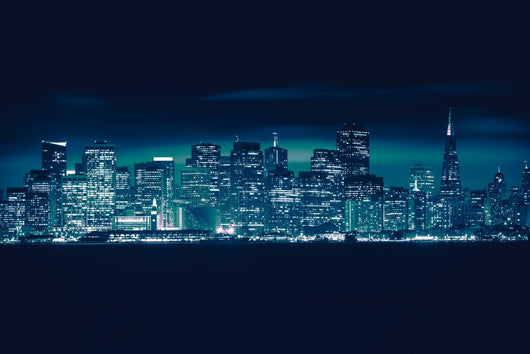 San Francisco Blue Skyline Wall Decal