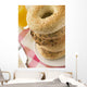 Stack Seeded Bagels with Wall Decal