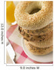 Stack Seeded Bagels with Wall Decal