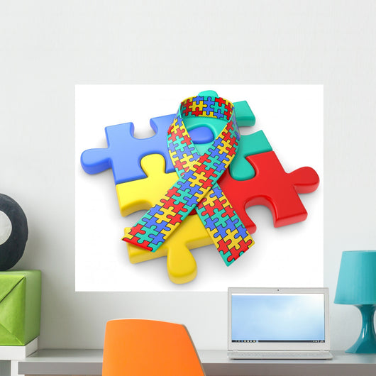 Puzzleteile Mit Autismusschleife Wall Decal