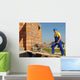 Builder with Barrow Wall Decal