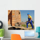 Builder with Barrow Wall Decal
