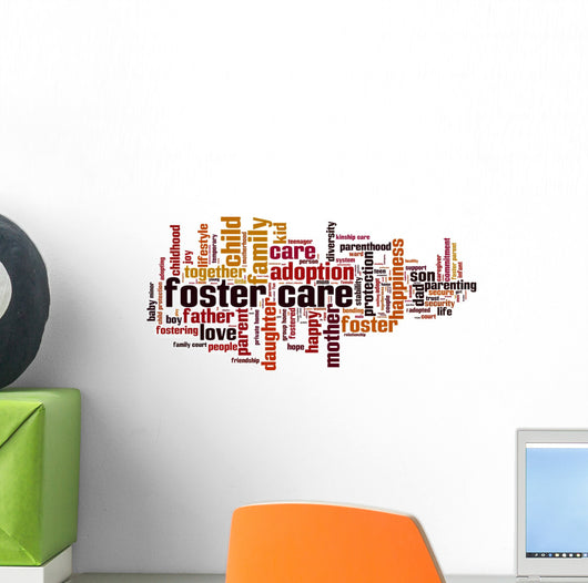Foster Care Word Cloud Wall Decal