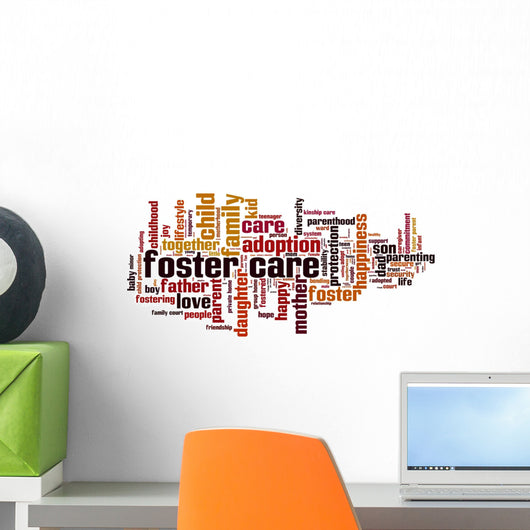 Foster Care Word Cloud Wall Decal